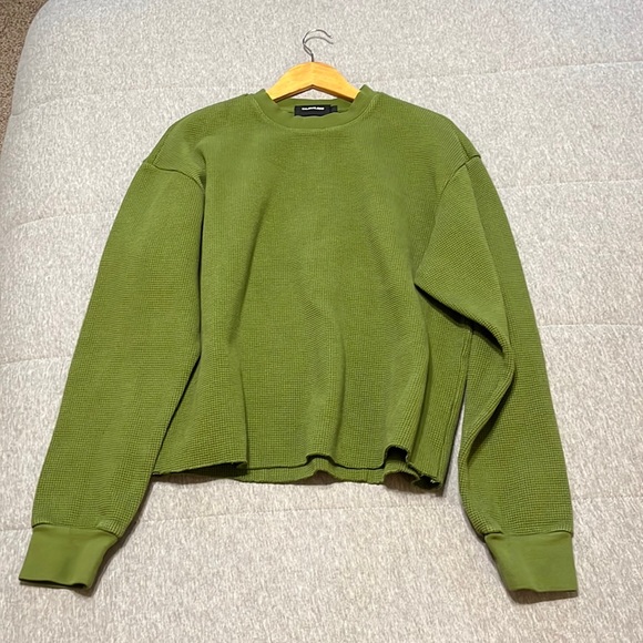 SOLD - Talentless Waffle Thermal Crewneck Sweatshirt - Picture 6 of 8